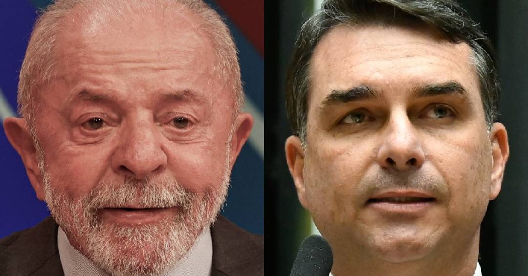 Lula e Flávio Bolsonaro