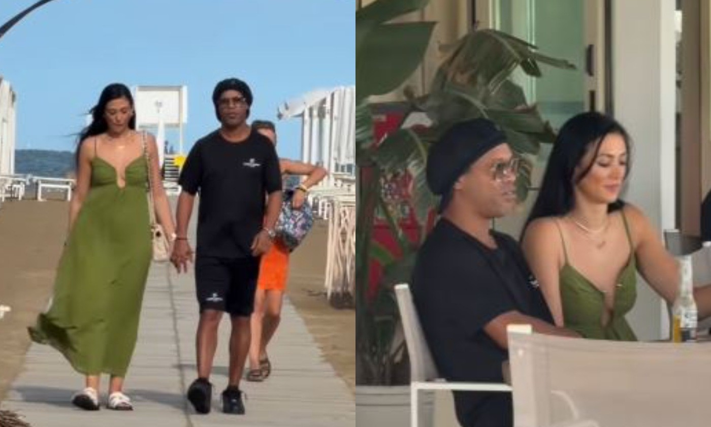 Ronaldinho Gaúcho e Ingryd Guadagnin juntos