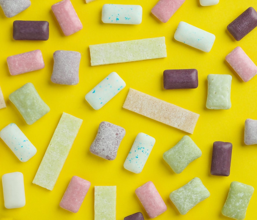 Chicletes de variados sabores