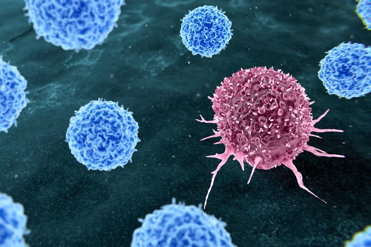 Ilustração de células cancerígenas
