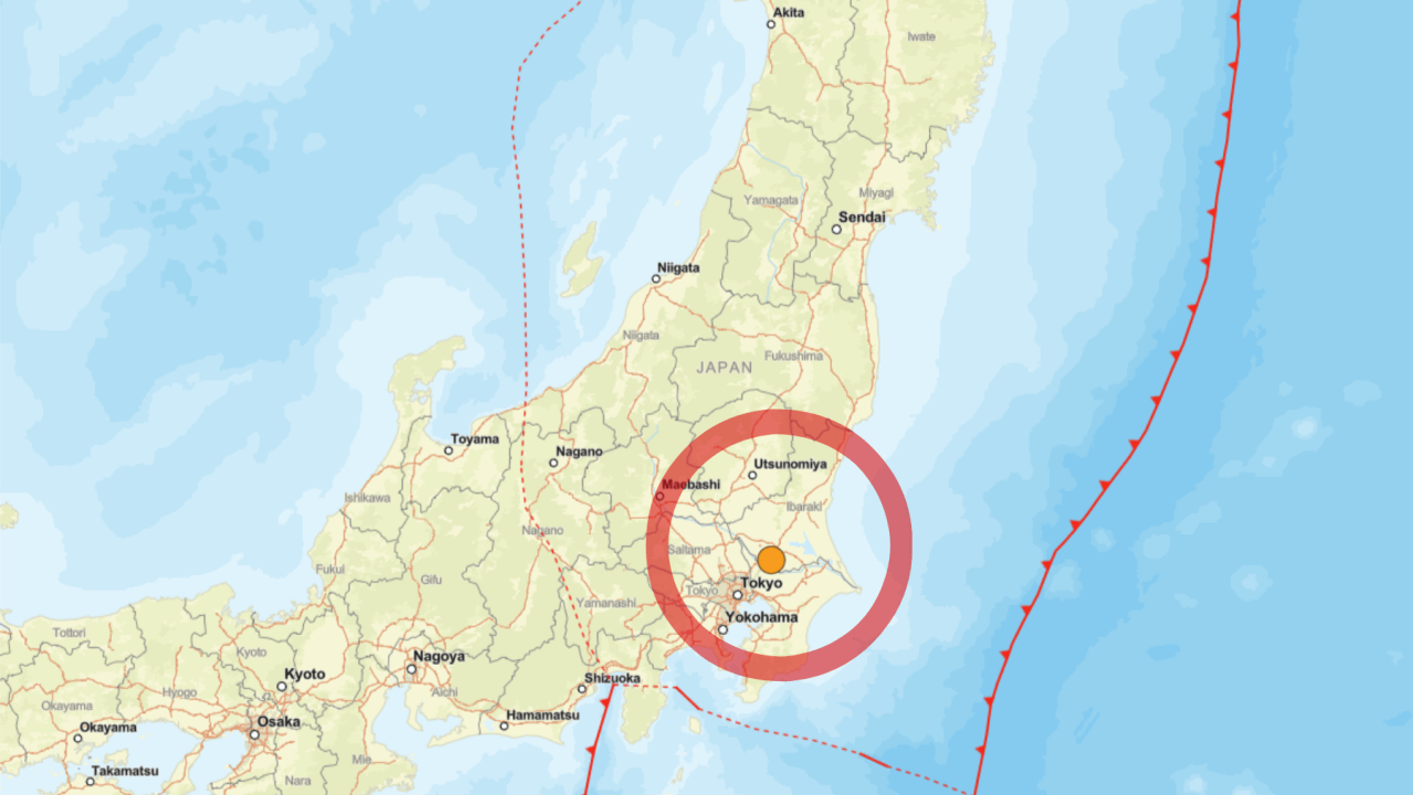 Área urbana do Japão após terremoto