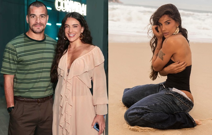 Thiago Martins e Luiza Caldi juntos