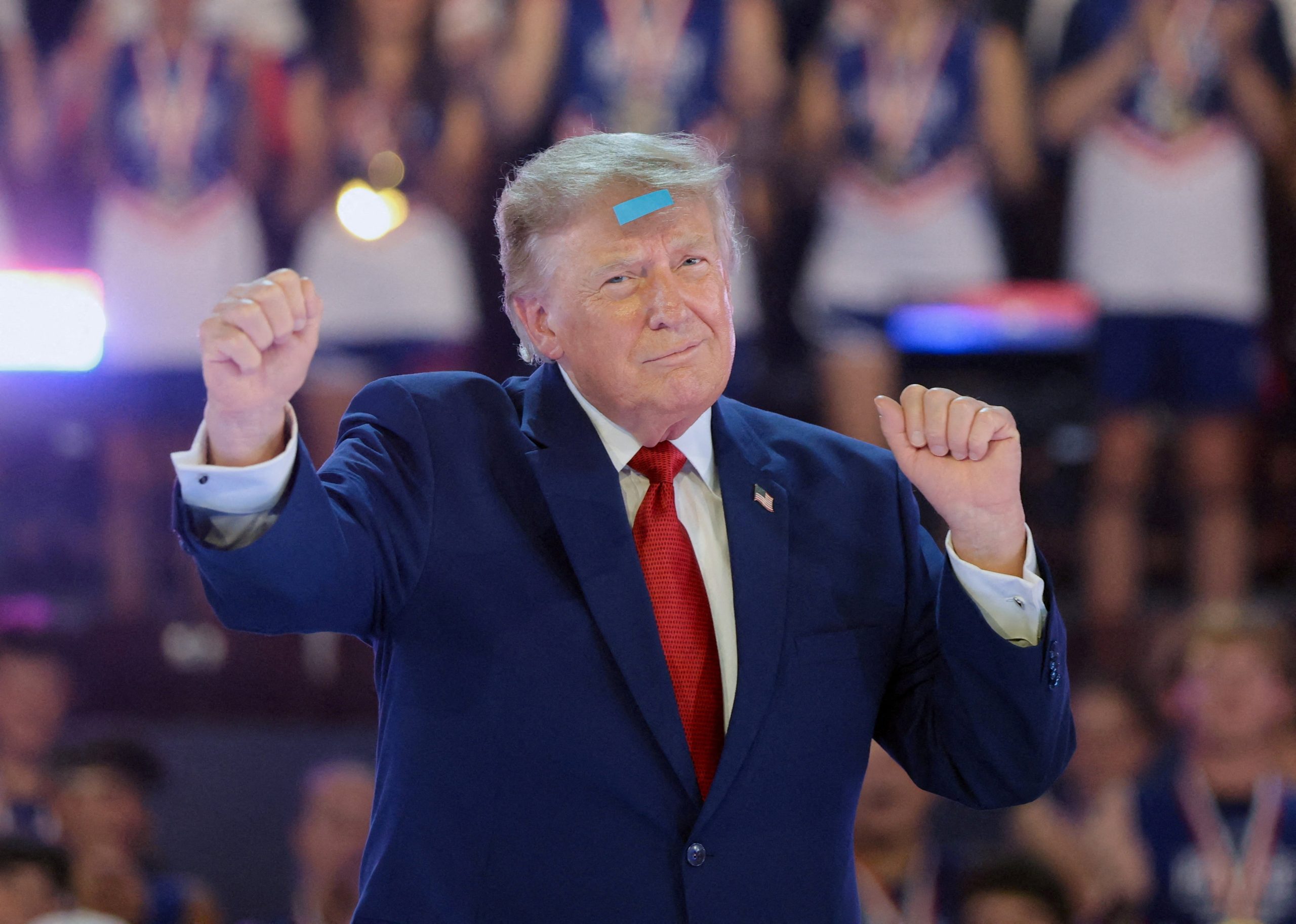 Donald Trump durante evento em Ohio, nos Estados Unidos