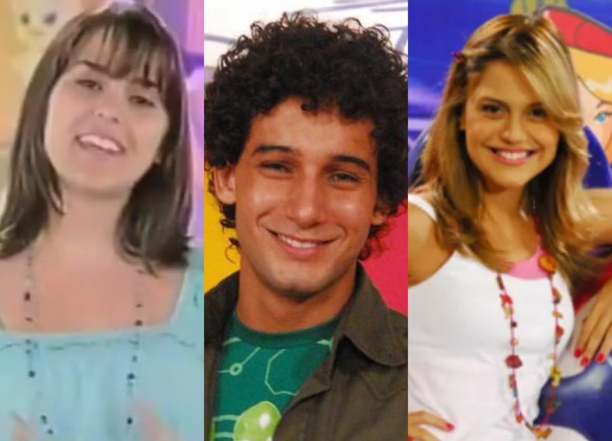 Thiara Palmieri, Rafael Almeida e Jessika Alves, ex-apresentadores da TV Globinho