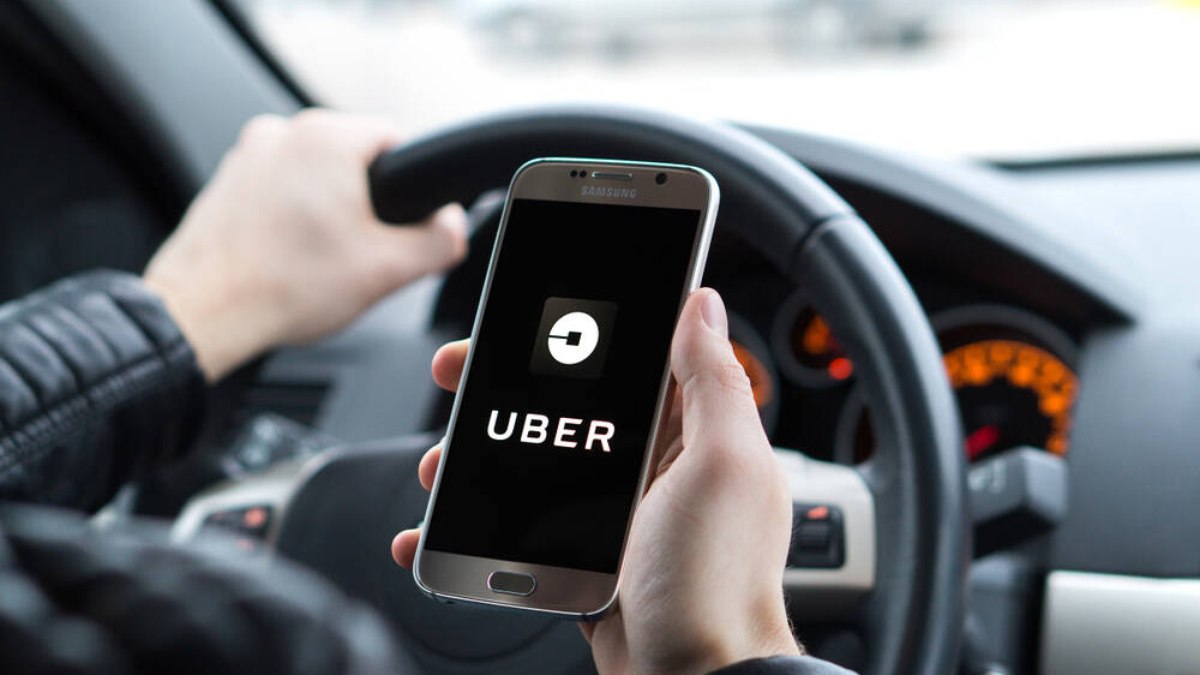 Aplicativo da Uber em tela de celular