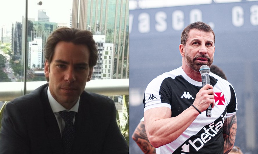 Marcos Lamacchia e Pedrinho, presidente do Vasco