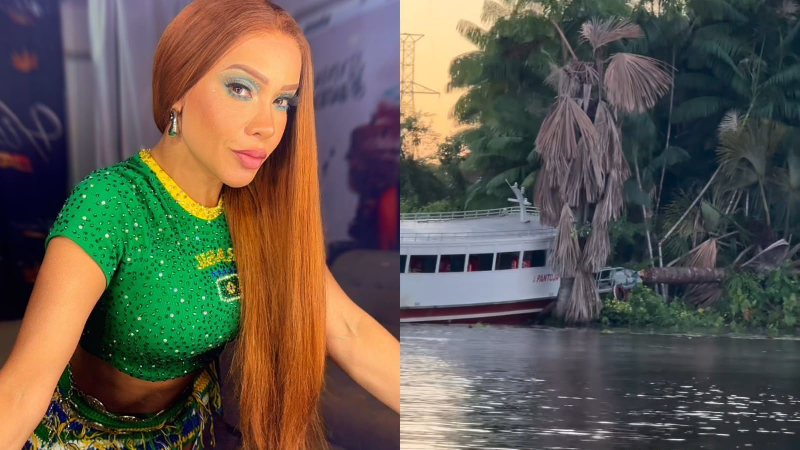 Viviane Batidão após acidente de lancha no Pará