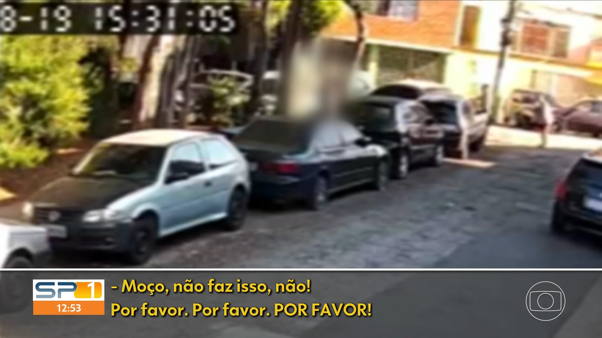 Câmera de segurança registra discussão entre vizinhos em rua do Jardim Caguassu
