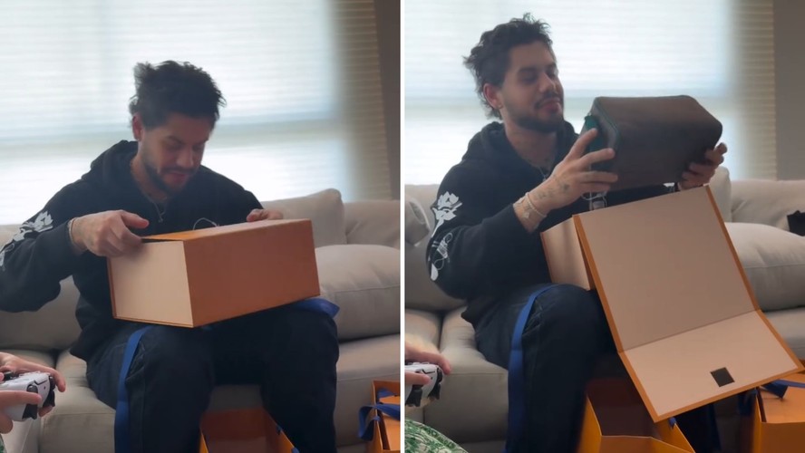 Zé Felipe durante vídeo publicado nas redes sociais