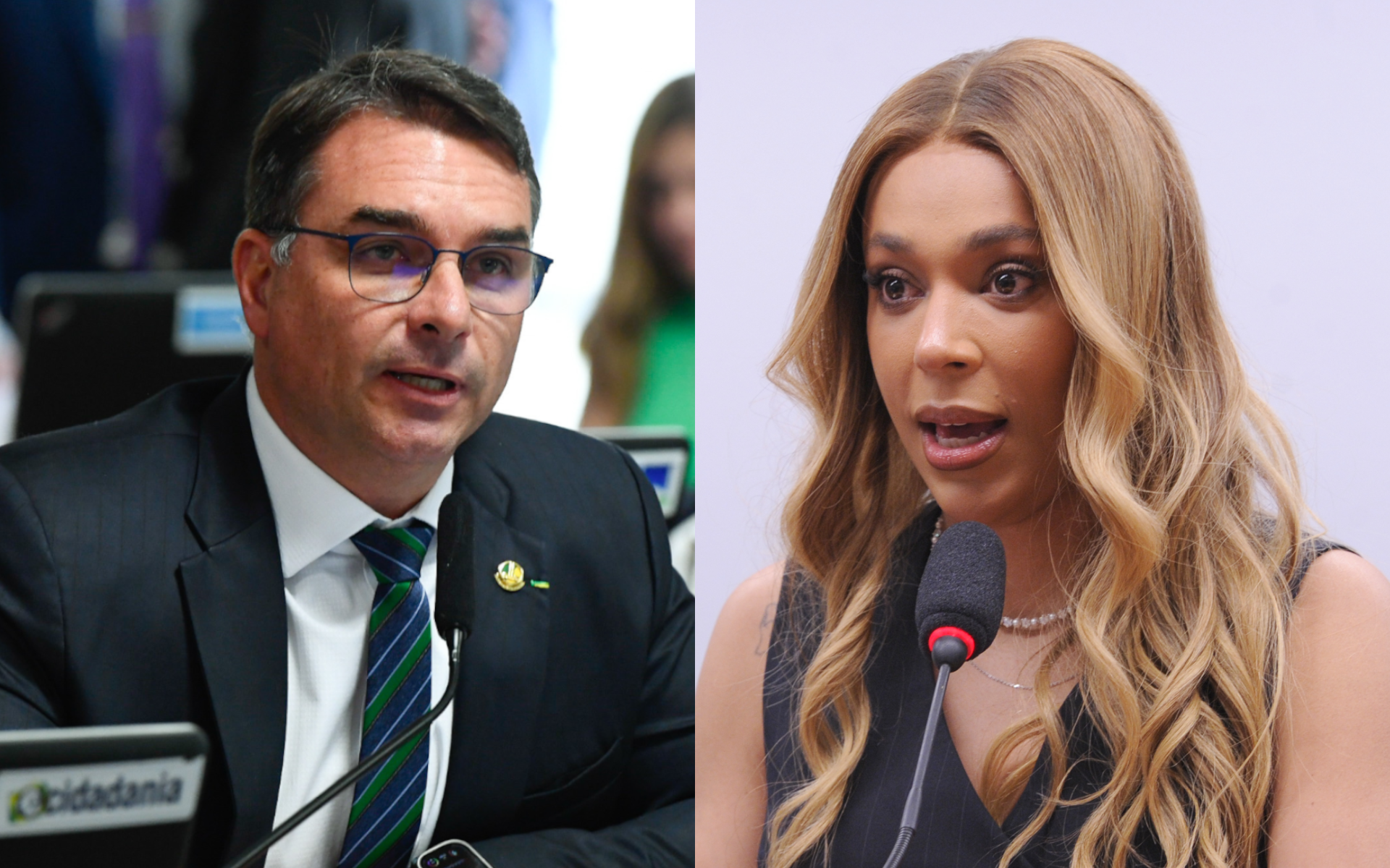 Flávio Bolsonaro Erika Hilton