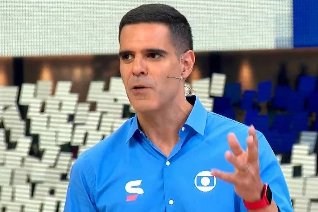 Paulo Andrade em transmissão esportiva da Globo