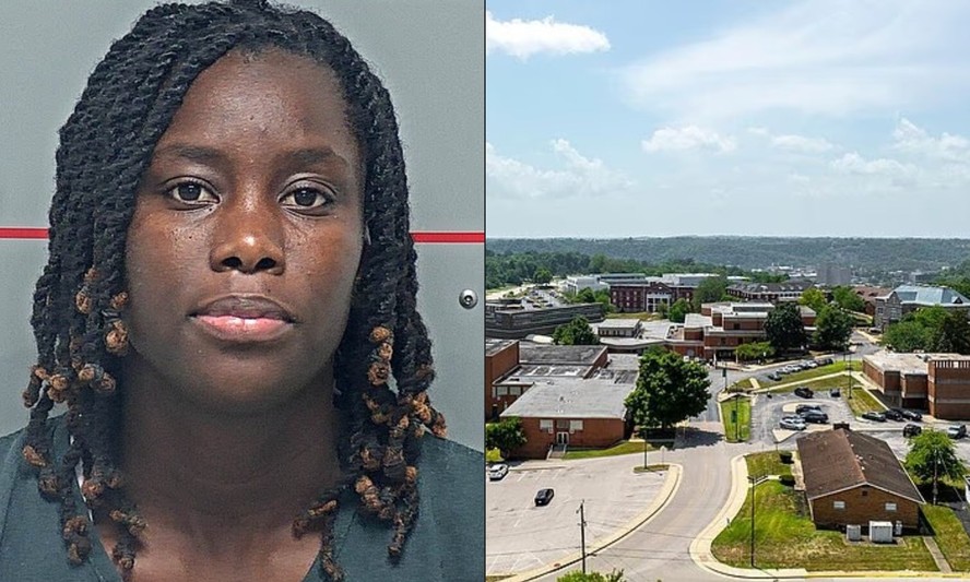 Amina Seck em foto de identificação do centro de detenção