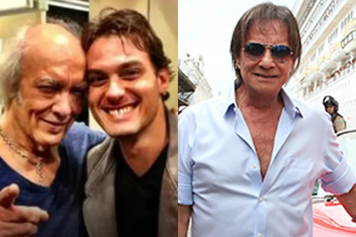 Roberto Carlos ao lado de Leonardo Esteves