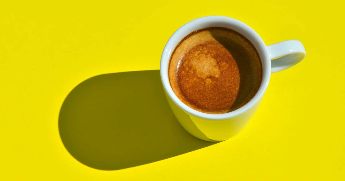 Xícara de café preto