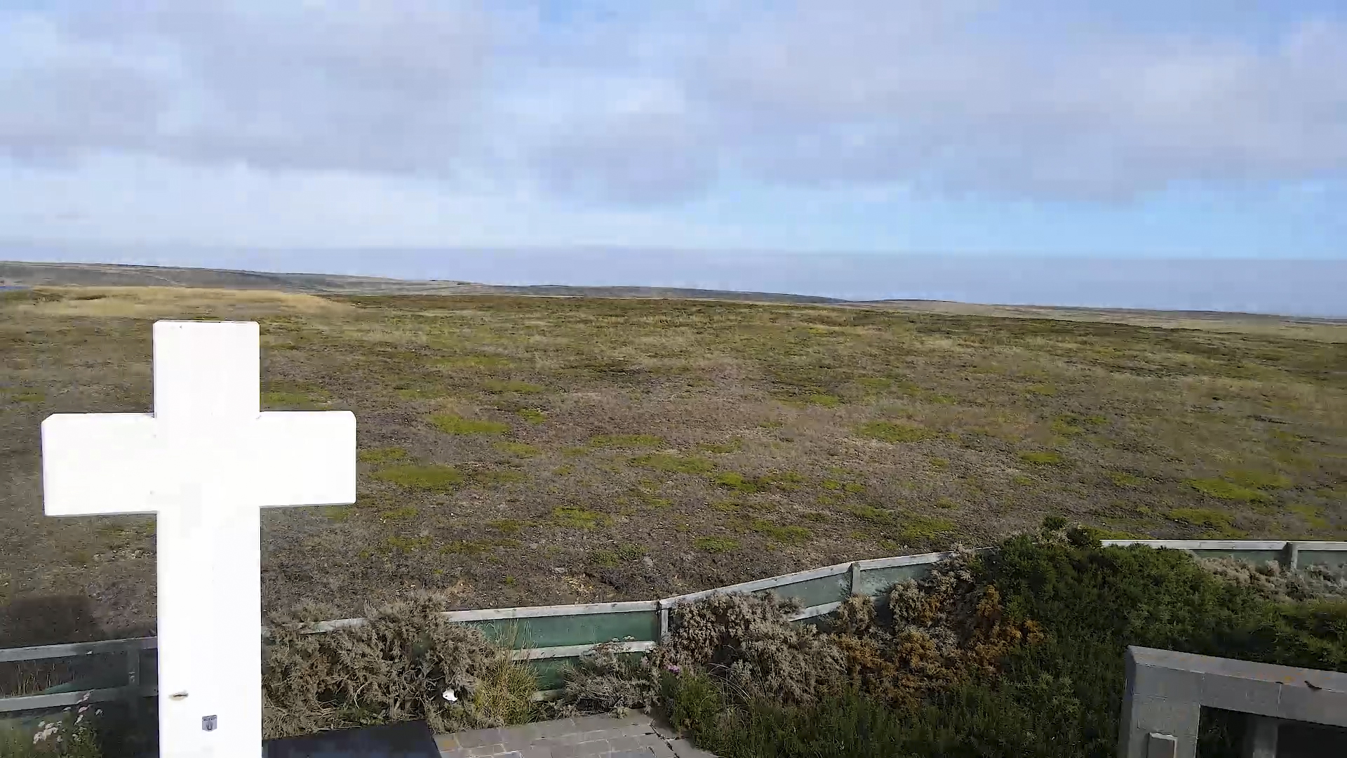 Cemitério argentino de Darwin nas Ilhas Malvinas