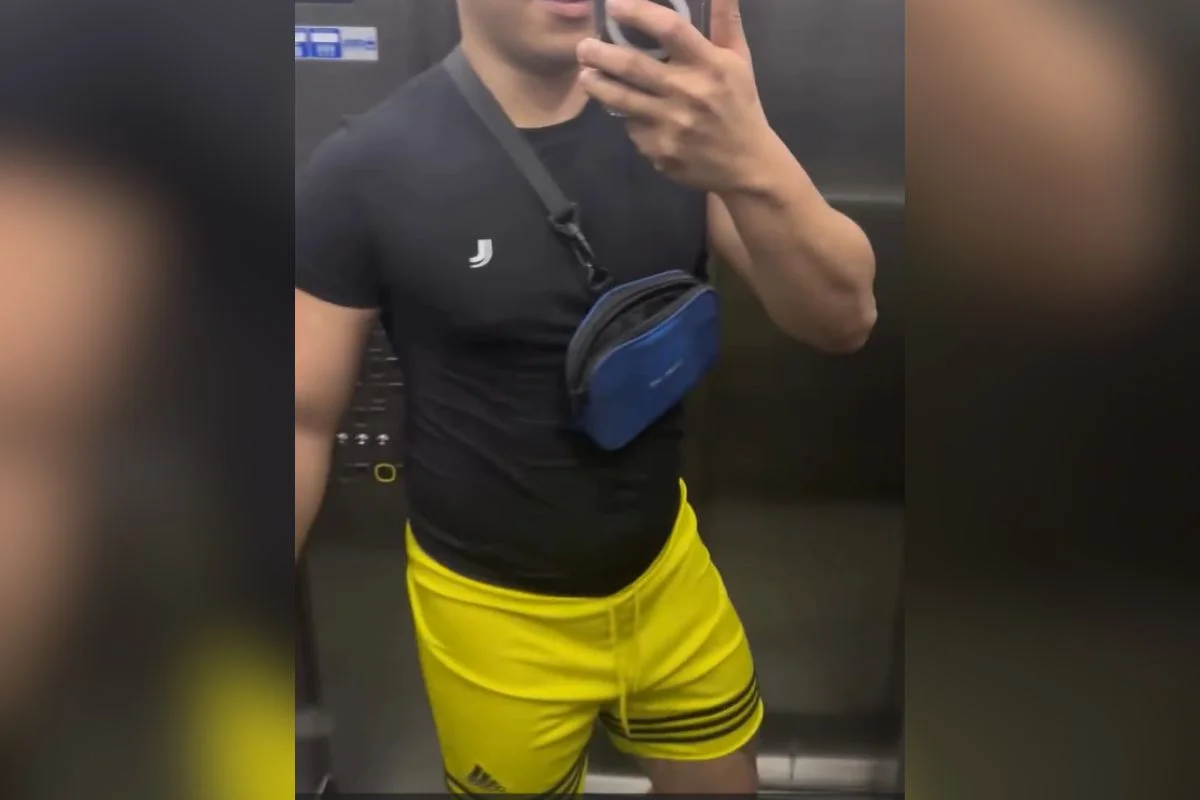 Tela de vídeo compartilhado nas redes sociais sobre discussão em academia
