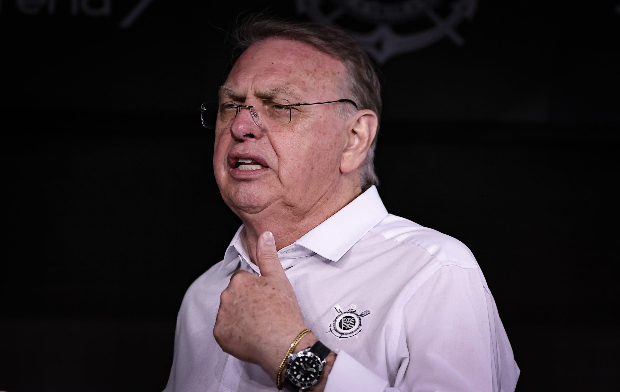 Osmar Stabile durante partida do Corinthians contra o Santos