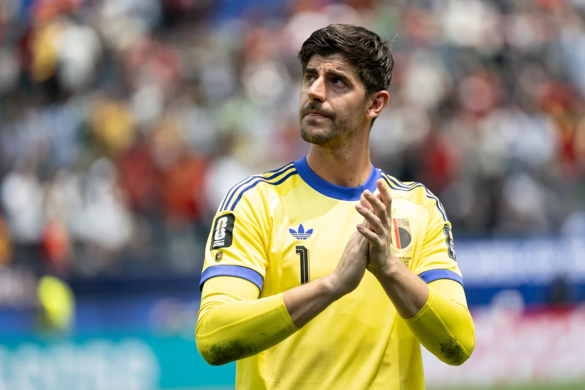 Thibaut Courtois durante compromisso pela seleção da Bélgica