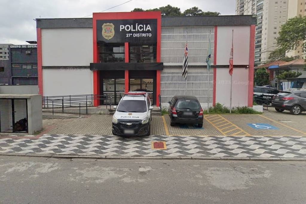 Fachada do 27º Distrito Policial no Campo Belo, em São Paulo
