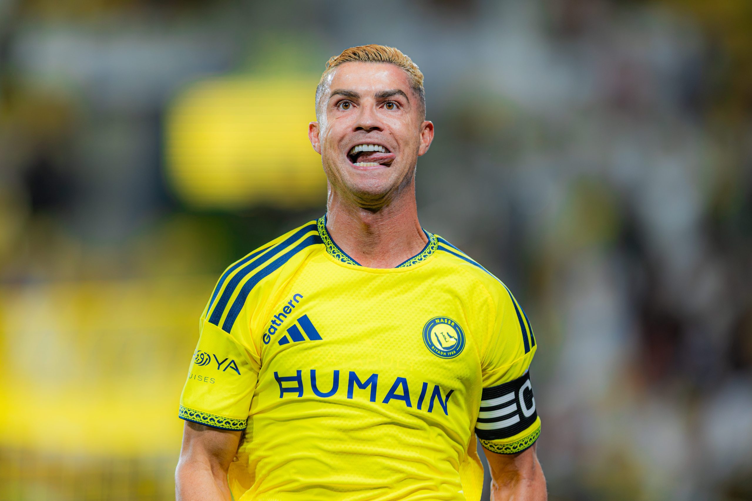 Cristiano Ronaldo comemora gol pelo Al-Nassr no Campeonato Saudita