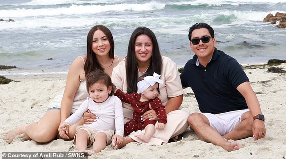 Areli Ruiz com o marido, Jose Ruiz, e os filhos