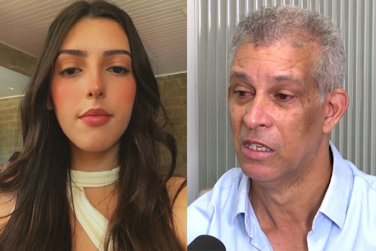 Thaissa Gabrielly ao lado do pai, Edivaldo Marques