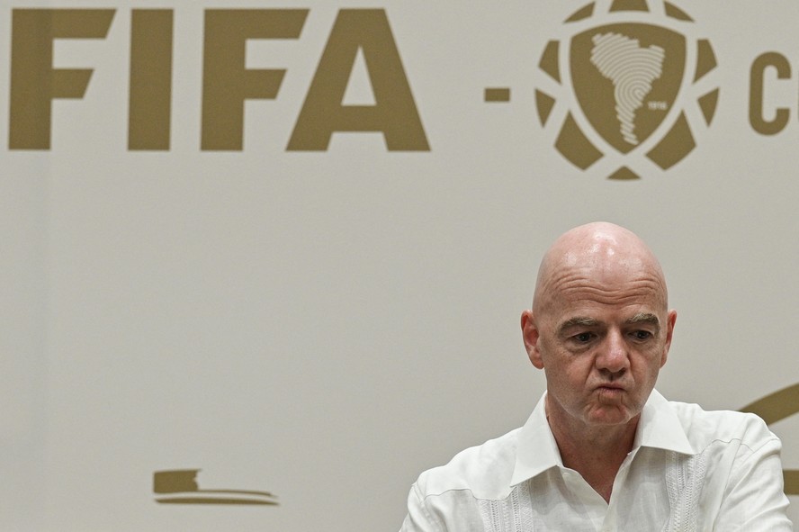 Gianni Infantino durante evento da Fifa