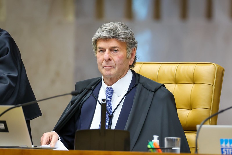 Ministro Luiz Fux durante sessão do Supremo Tribunal Federal