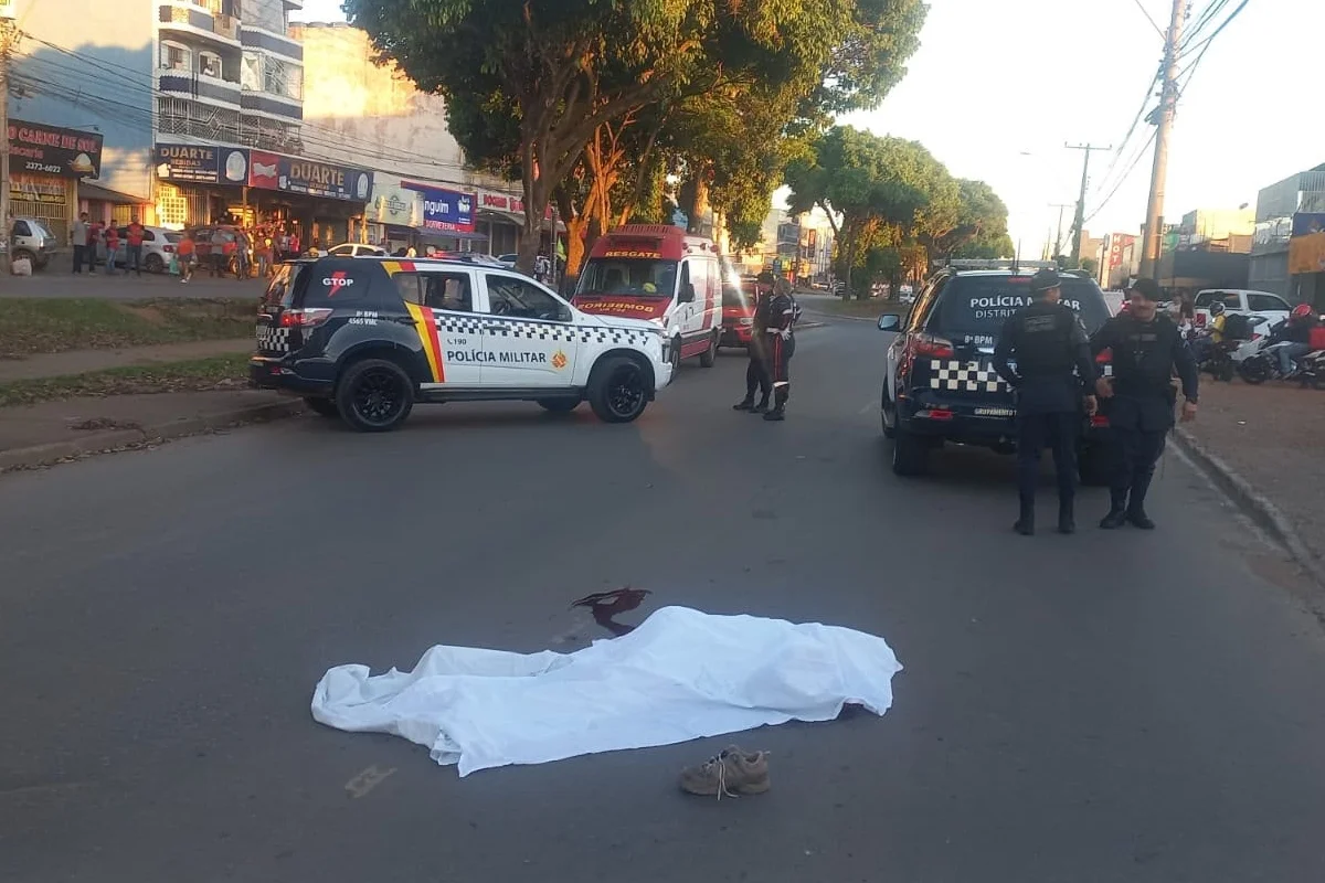 Policiais militares durante ocorrência em Ceilândia