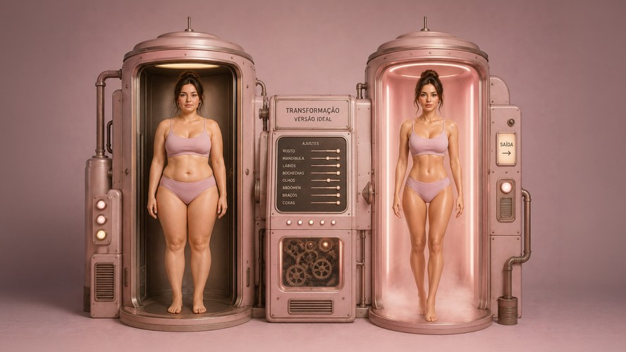 Mulheres com referências de imagens geradas por inteligência artificial