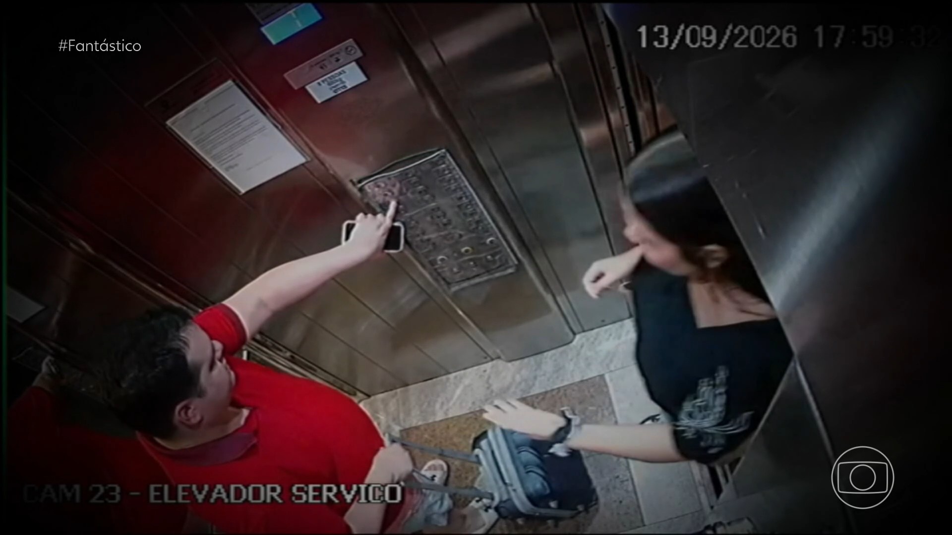 Imagens de câmeras de segurança do prédio onde Isabelle Caracristi morava