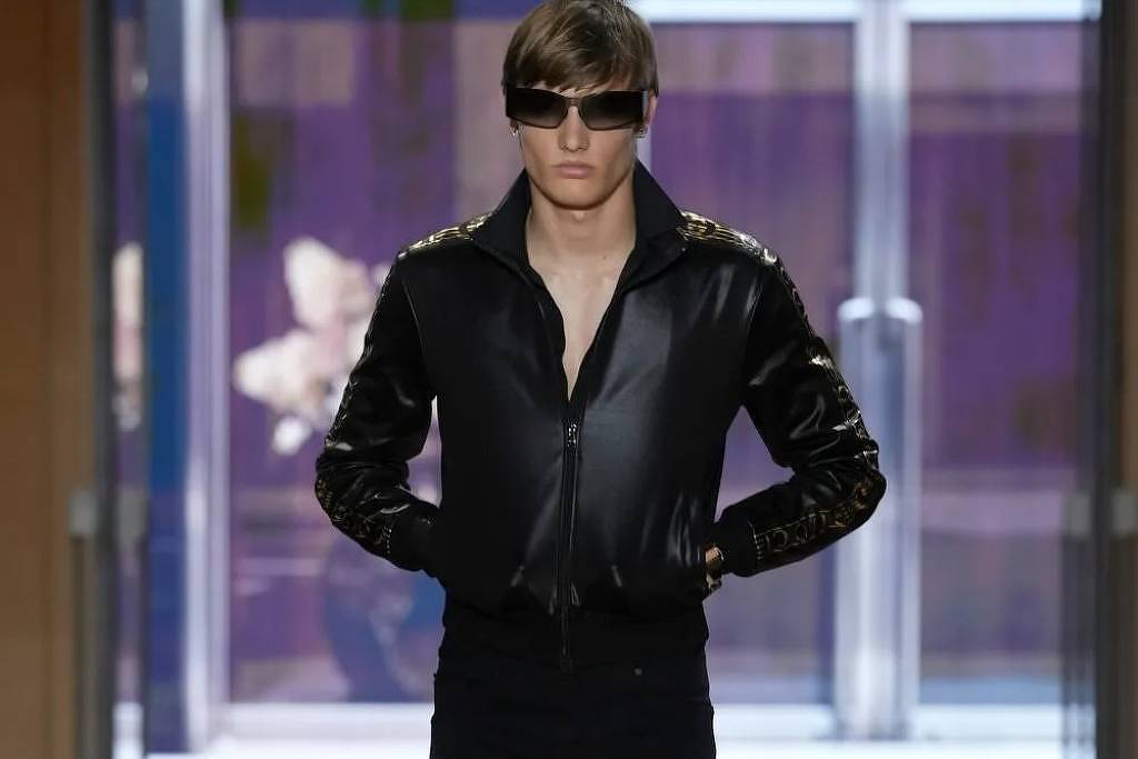 João Hilbert desfila durante a Semana de Moda de Milão