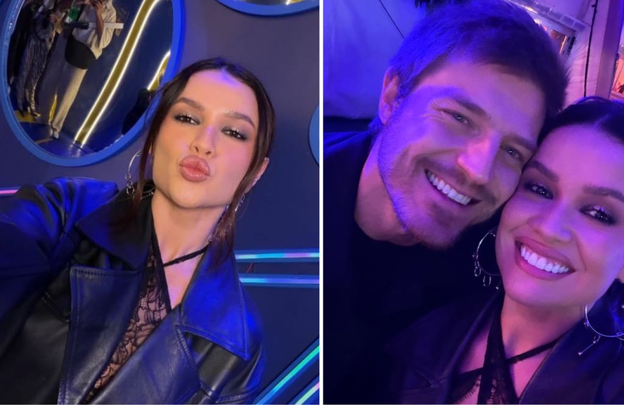 Juliette ao lado do noivo Kaique Cerveny no Rock in Rio