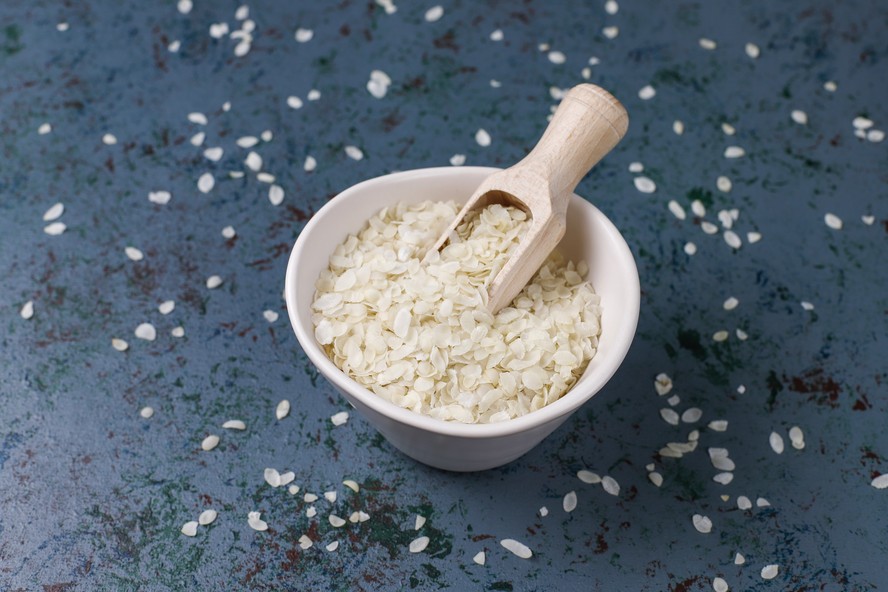 Grãos de arroz branco