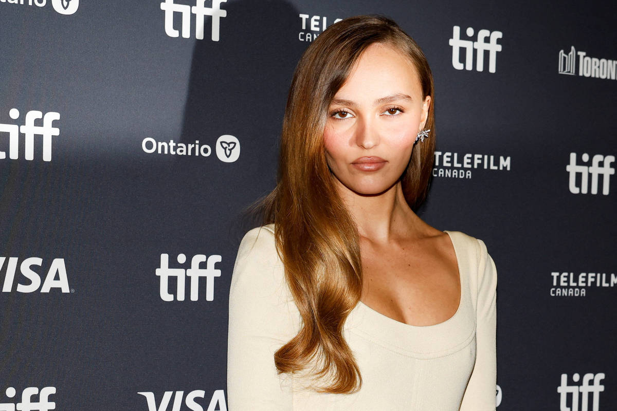 Lily-Rose Depp durante evento de cinema