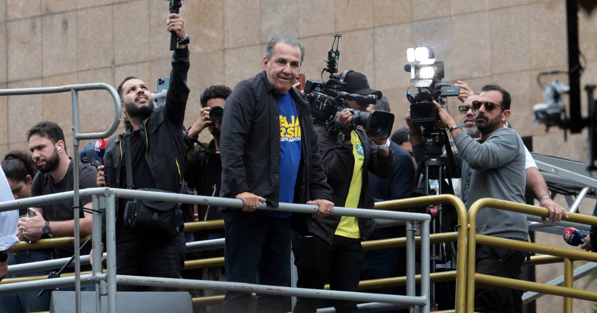 Silas Malafaia durante protesto na Avenida Paulista, em São Paulo