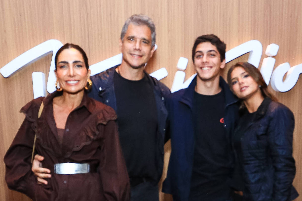 Márcio Garcia com a família no Rock in Rio