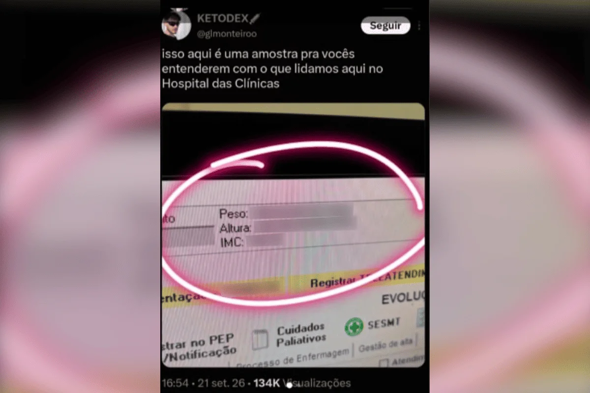 Captura de tela de publicação na rede social X