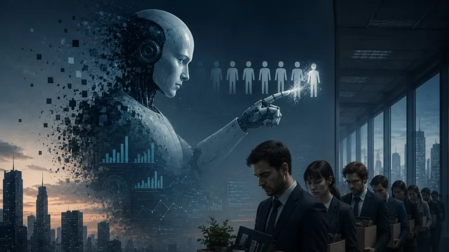 Ilustração sobre inteligência artificial e mercado de trabalho