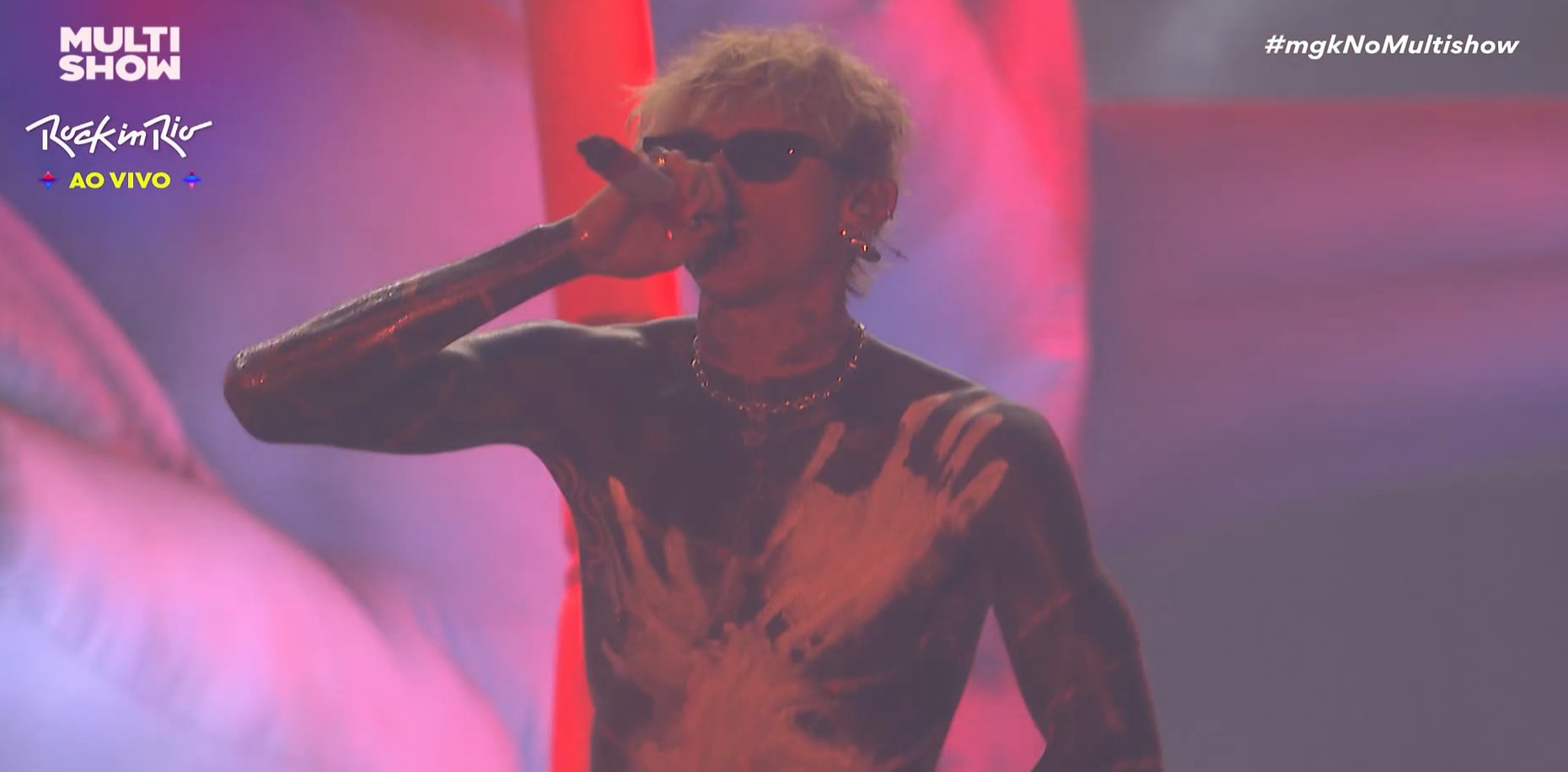 MGK durante apresentação no Rock in Rio