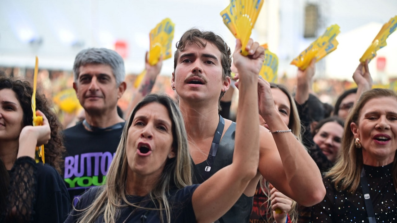Henrique Meinke durante show de Pedro Sampaio no Rock in Rio