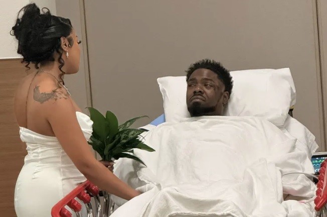 Kapri DeRamus após acidente de carro a caminho do casamento