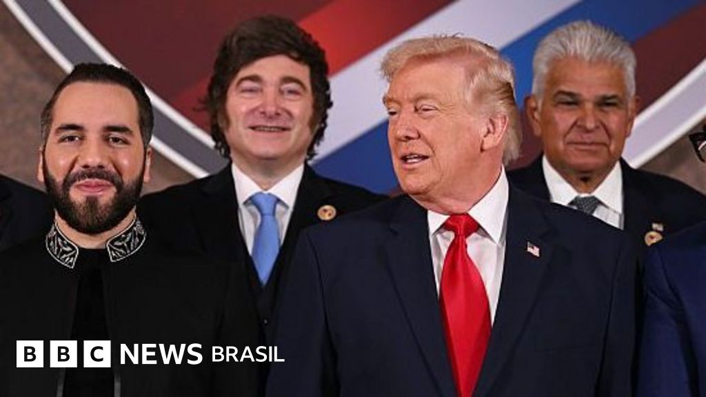 Donald Trump durante encontro com líderes latino-americanos