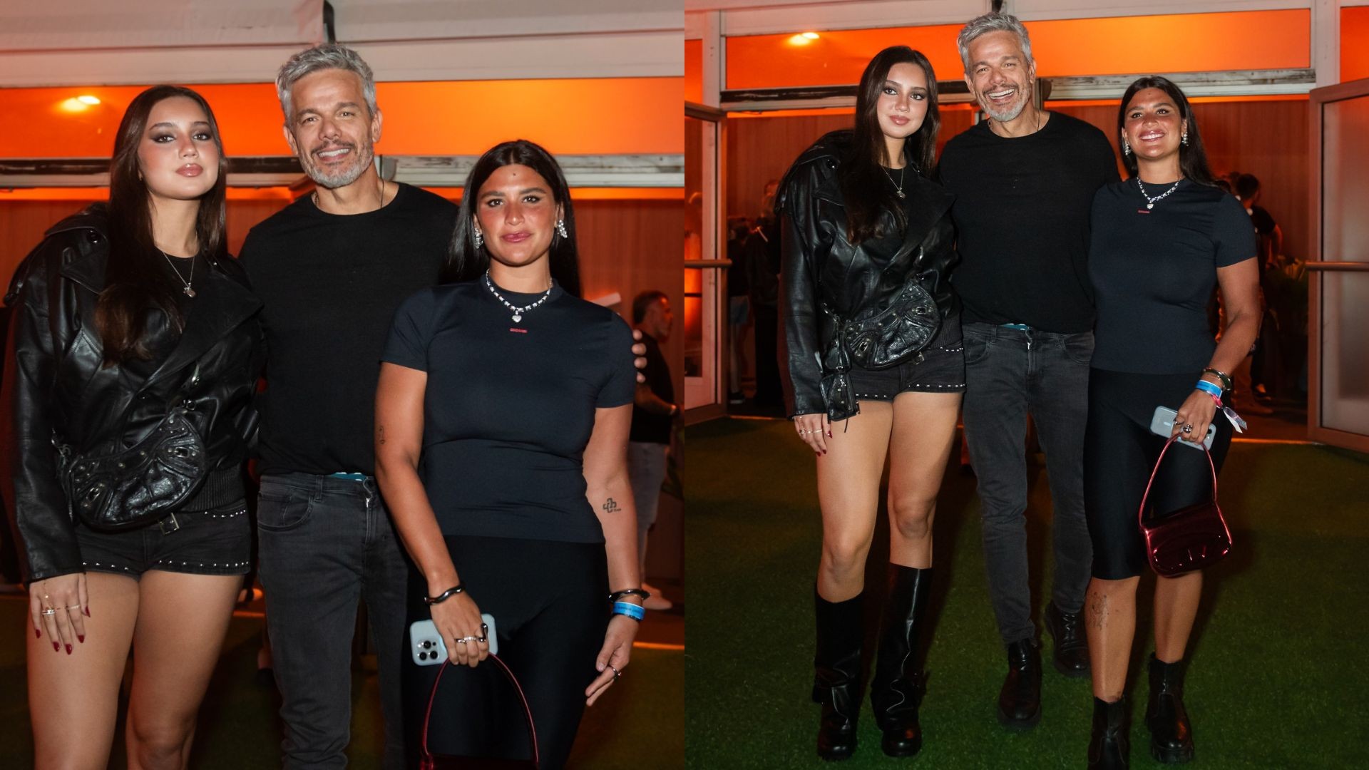 Giulia Costa, Otaviano Costa e Olívia Costa lado a lado no Rock in Rio