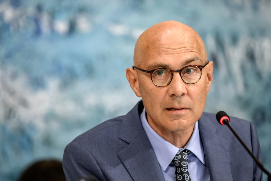 Volker Türk durante sessão do Conselho de Direitos Humanos da ONU