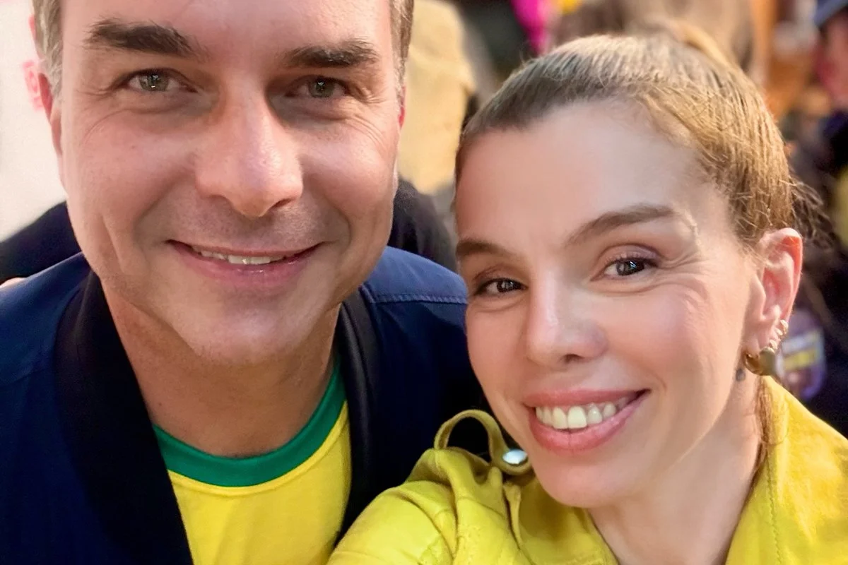 Penélope Nova e Flávio Bolsonaro