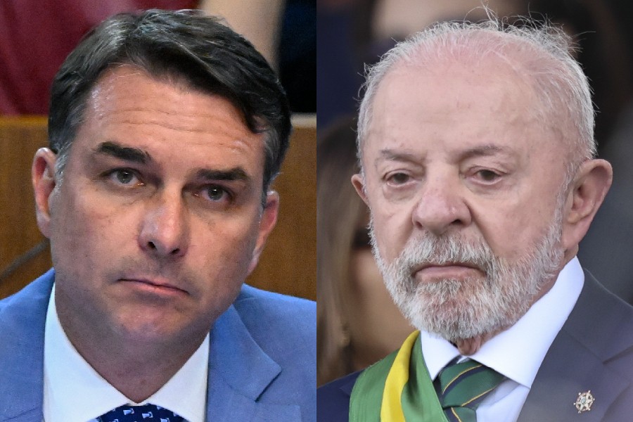 Lula e Flávio Bolsonaro