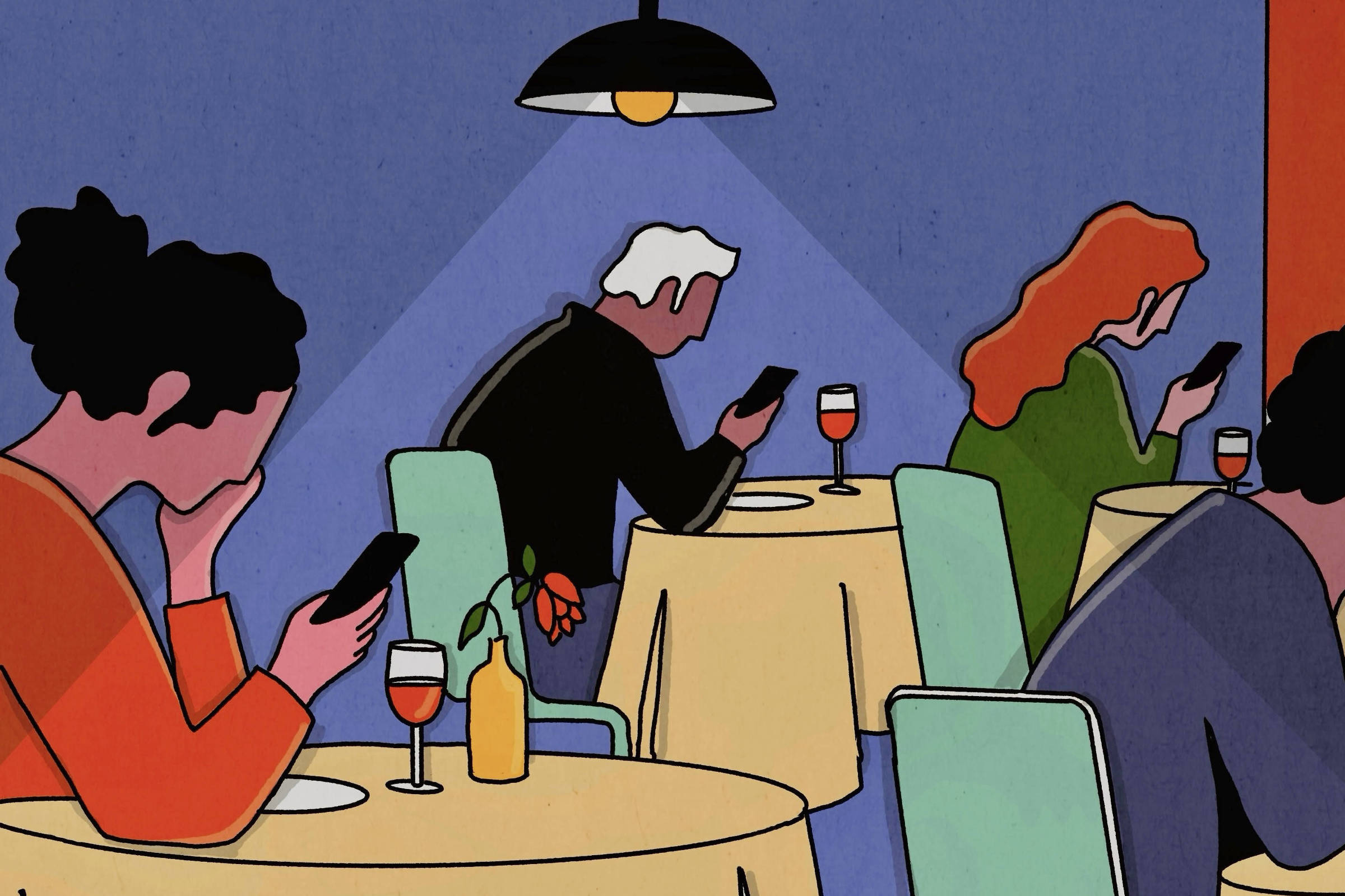 Celular usado para comunicação digital