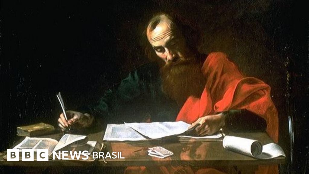 Pintura de São Paulo escrevendo cartas