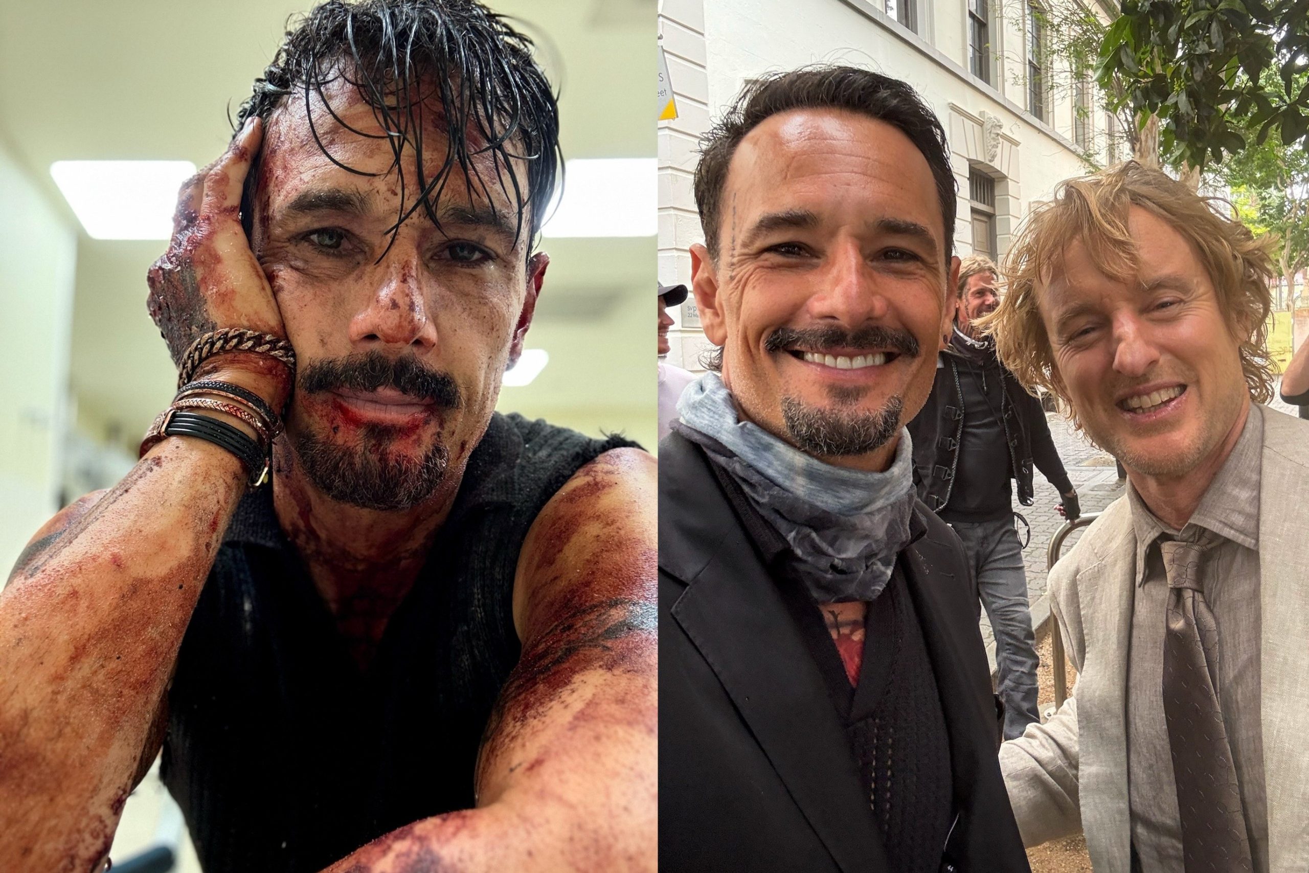 Rodrigo Santoro caracterizado para o filme Três horas para viver